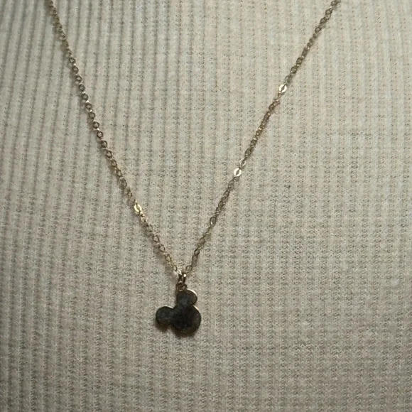 Mickey Mouse Gold Filled Necklace w/Silhoutte Pendant - Picture 4 of 4